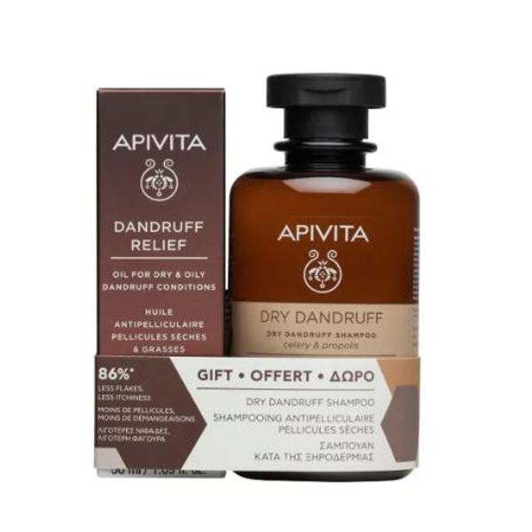 APIVITA SET DRY DANDRUFF) ULJE ZA SUHU PERUT i SAMPON 